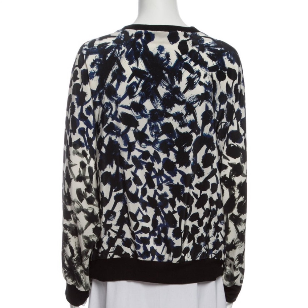 Cut25 by Yigal Azrouel Silk Printed Sweatshirt - Picture 4 of 5
